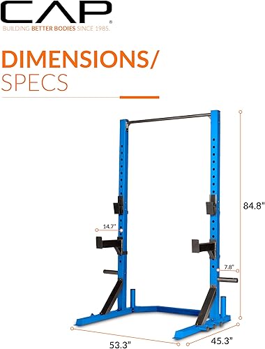 Vista 4 de Cap Barbell FM-8000F Deluxe Power Rack Color Series Azul,Gris,https:/ www.Yaxa/dp/undefined