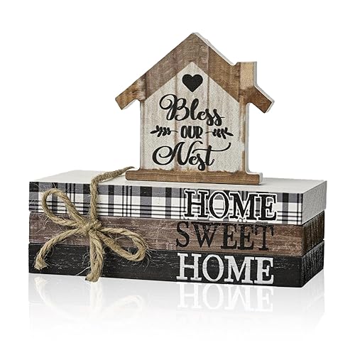 Smile Farmhouse Wooden Tabletop Decor Rustic Home Sweet Home Table