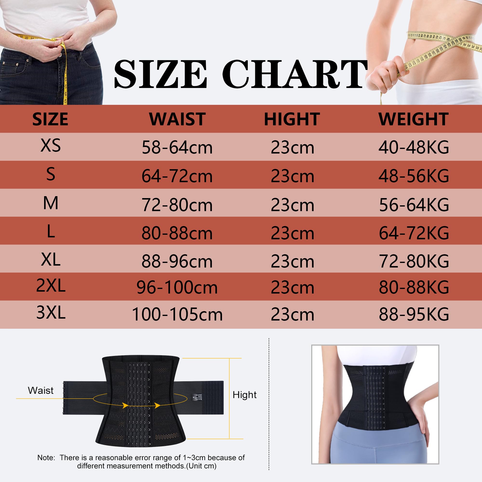 Ceinture de Sudation Waist Trainer Corset Minceur Ventre Plat pour Hommes et Femmes