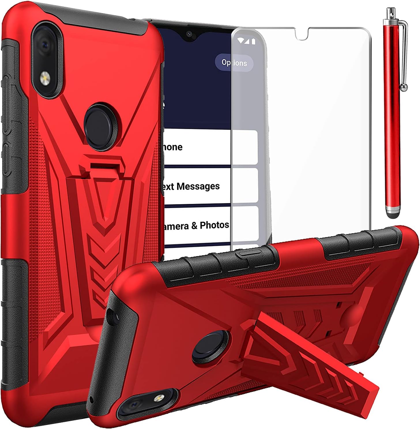 for Jitterbug Smart 3 Case, with Tempered Glass Screen