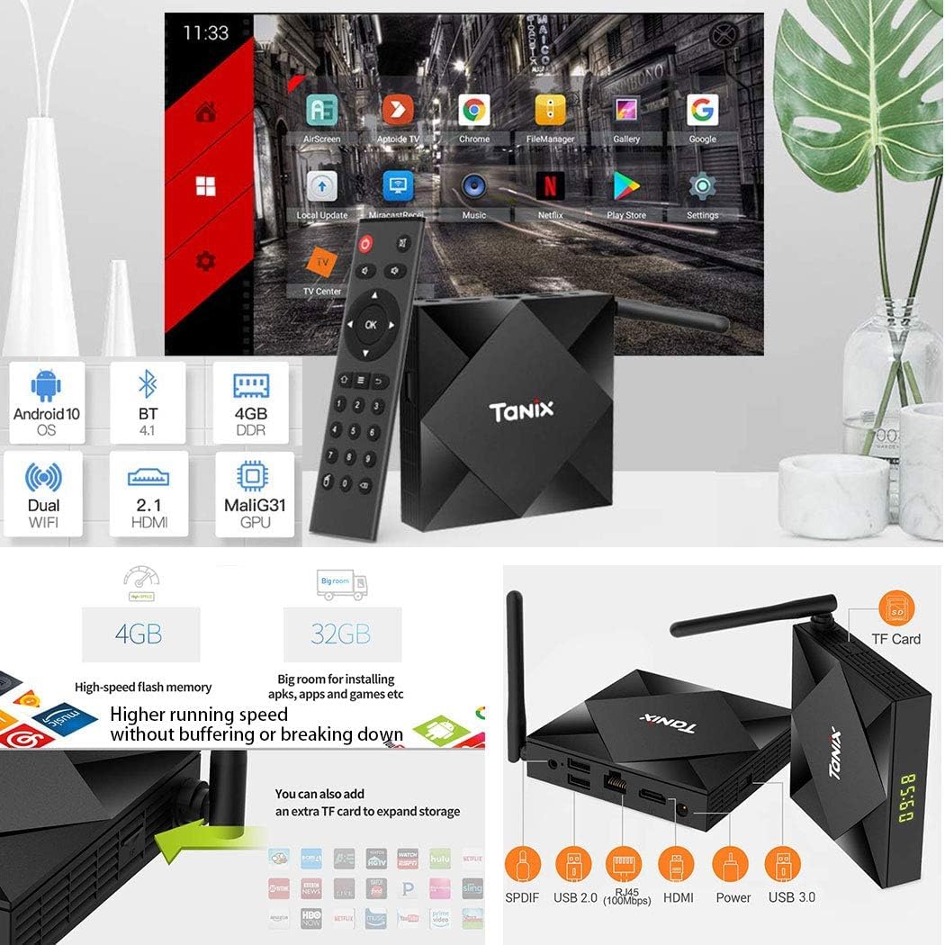 Android TV Box TX6S 4GB 64GB ROM 4K Smart - Dettaglio
