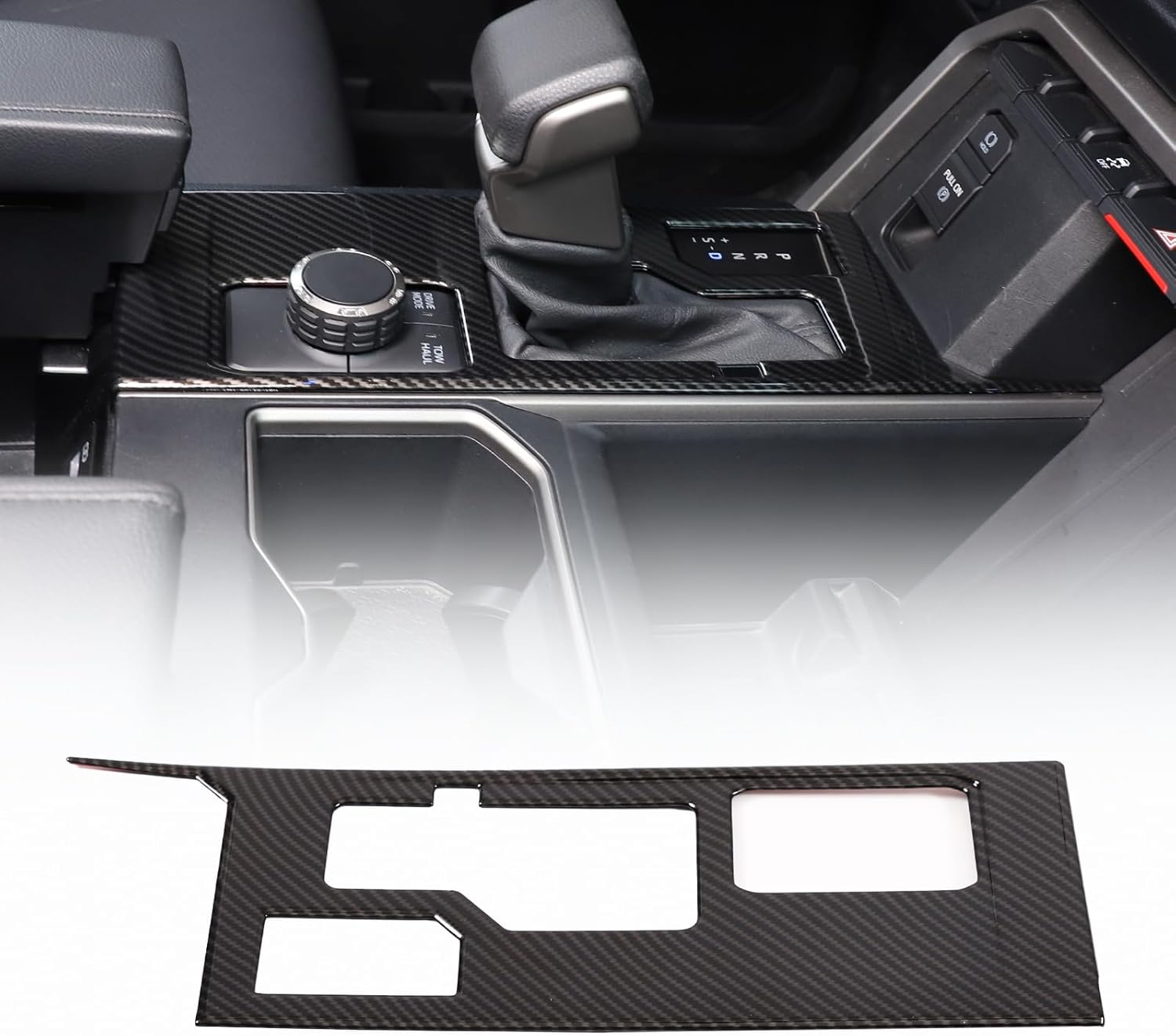 CHEAYAR Gear Shift Panel Trim Cover Fit for Toyota Tundra 2015-2021, ABS Gear Shift Console Anti-Scratch Panel Protector Frame Cover (Oak Grain)