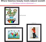RPJC 11 x 14 Picture Frames Made of Solid Wood and High Definition Glass Display Pictures 8x10 with Mat or 11x14 Without Mat for Wall Mounting Photo Frame Black