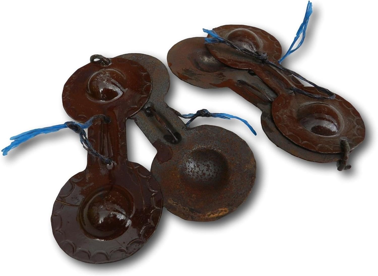 NEW 2 RUSTIC MOROCCAN METAL ZILLS FINGER CYMBALS SAGATS