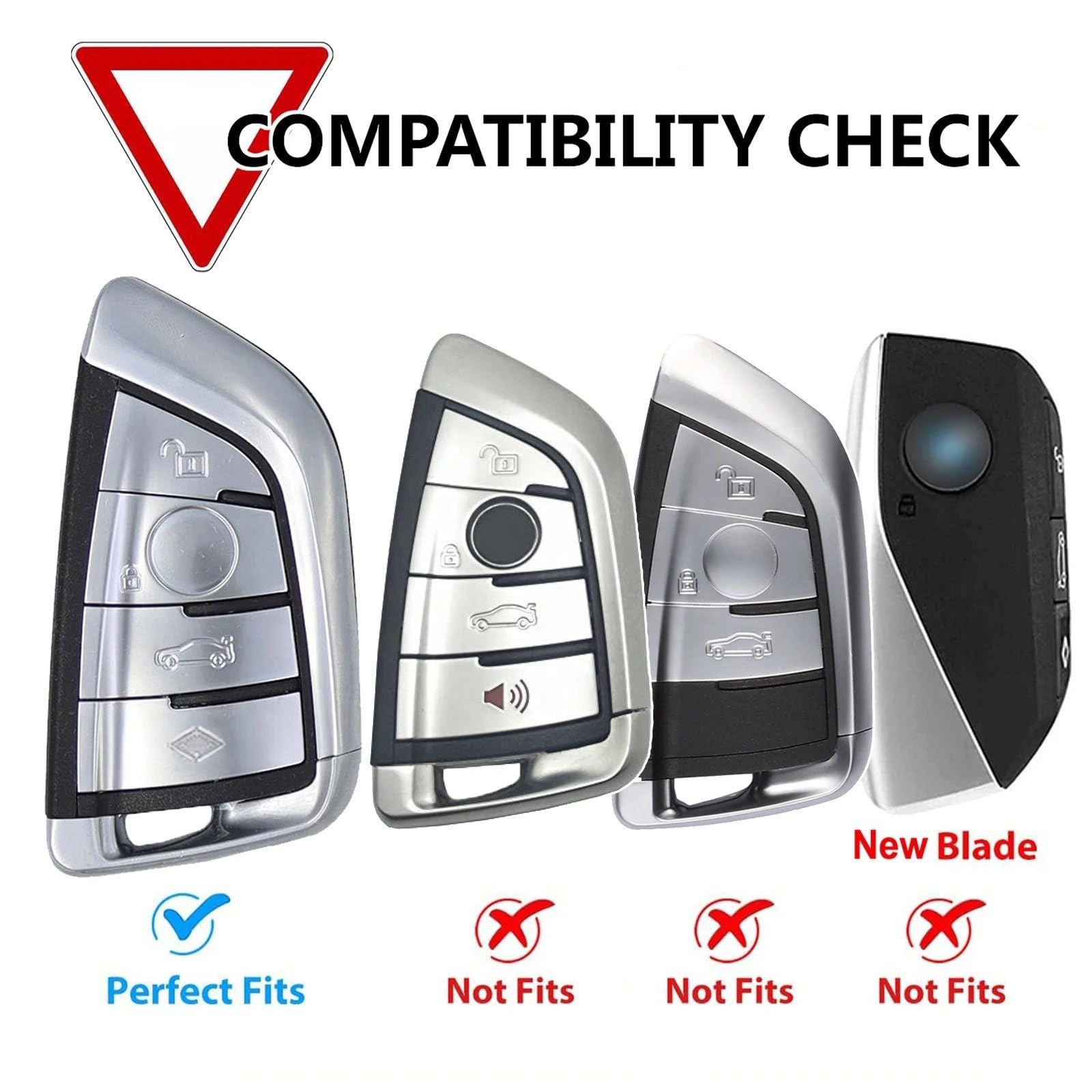 para Llave de Coche Funda para Llavero de Cuero sintético de 4 Botones para 5, para X5, G30, G31, 7, G11, G12, 6, GT, 8, G14, G15, G16, 3, F30, F31, G20, G21, 2016