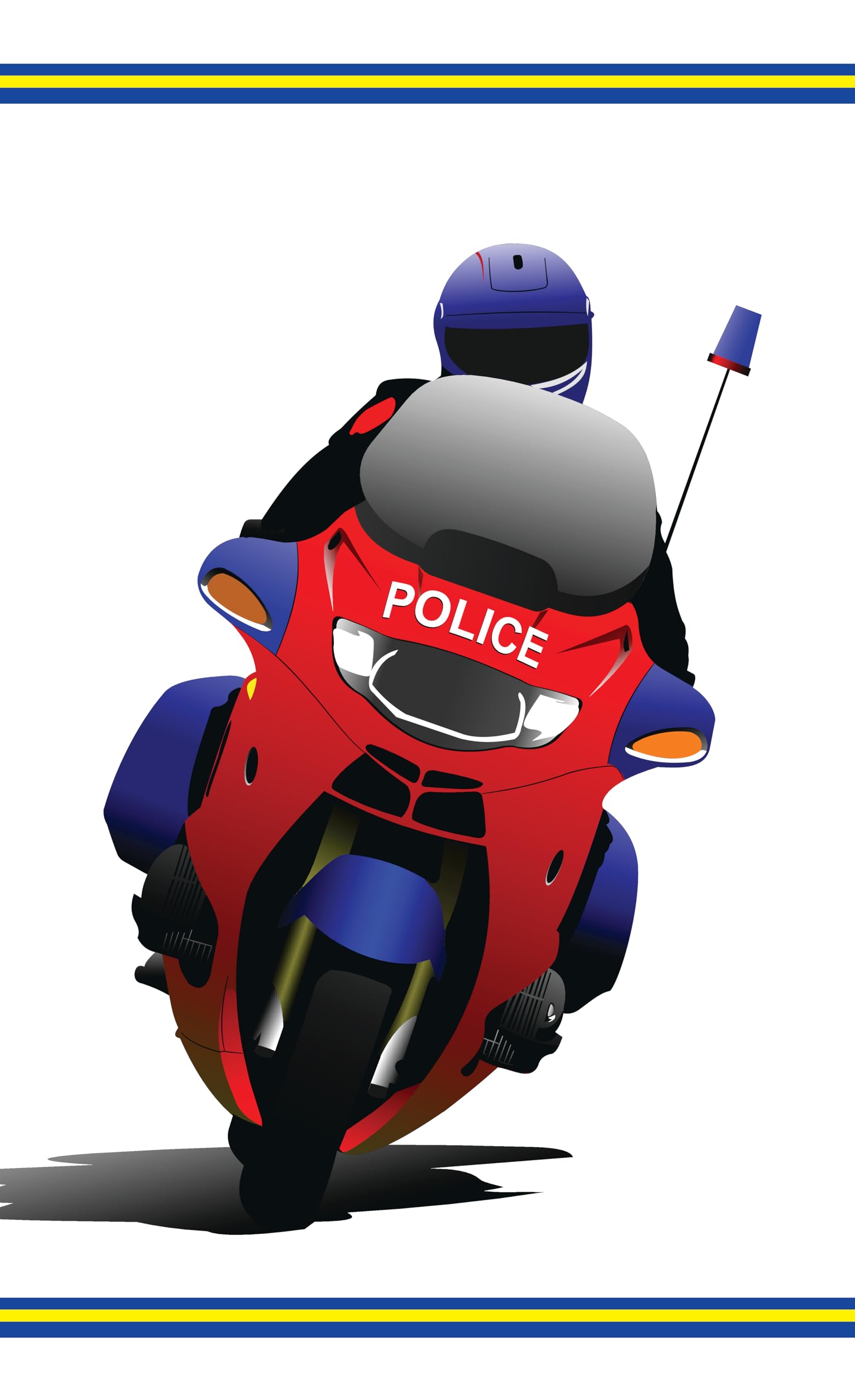 Drapeau de Navire Police Bike anti-effilochage 90x60cm pour remplacer les voiles fragiles