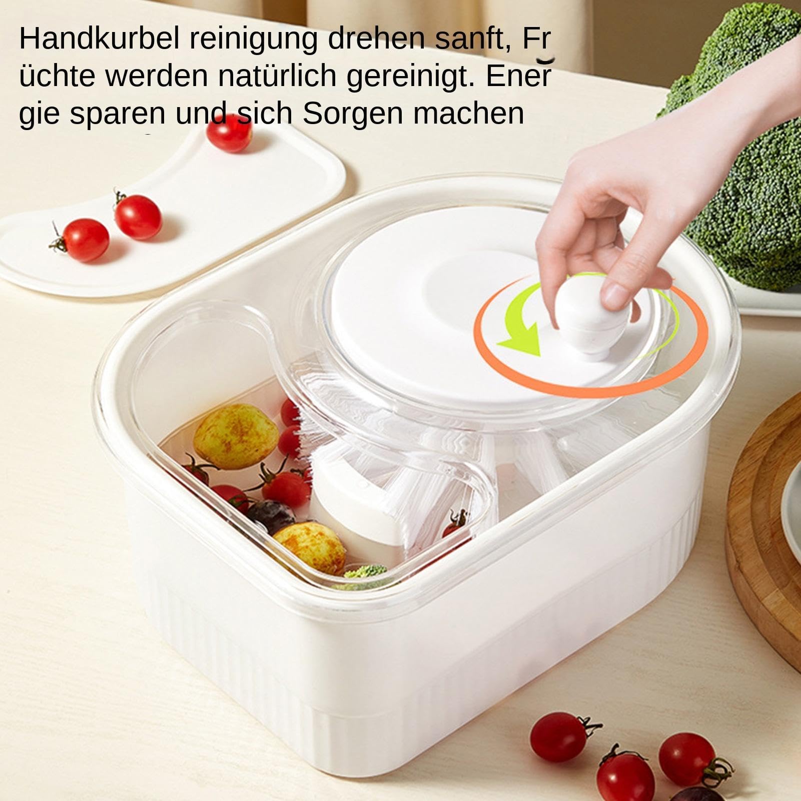 Centrifugadora Limpiadora De Verduras Y Frutas Para Cocina Tapa giratoria