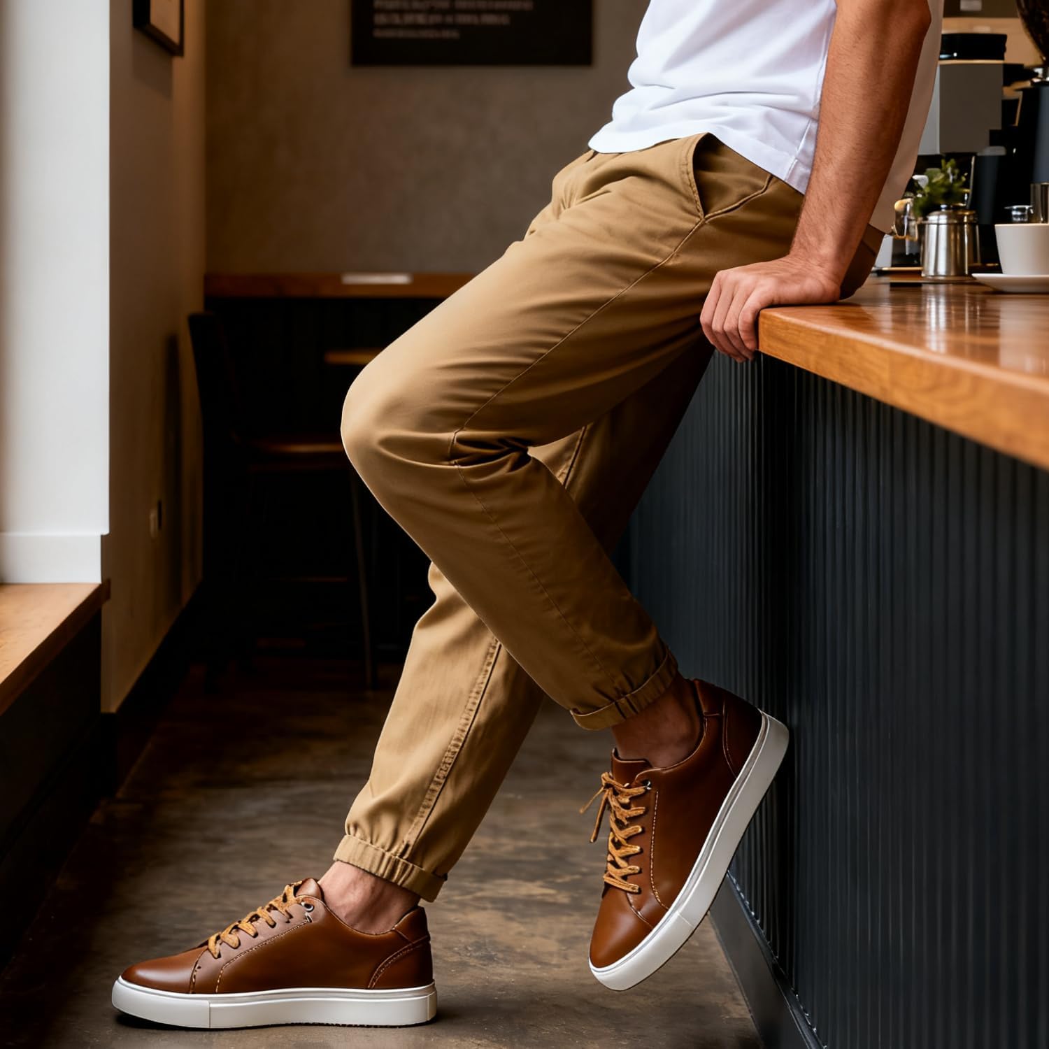 Jousen Men's Fashion Sneakers Casual Shoes for Men Dress Sneaker Classic Stylish - Image 2