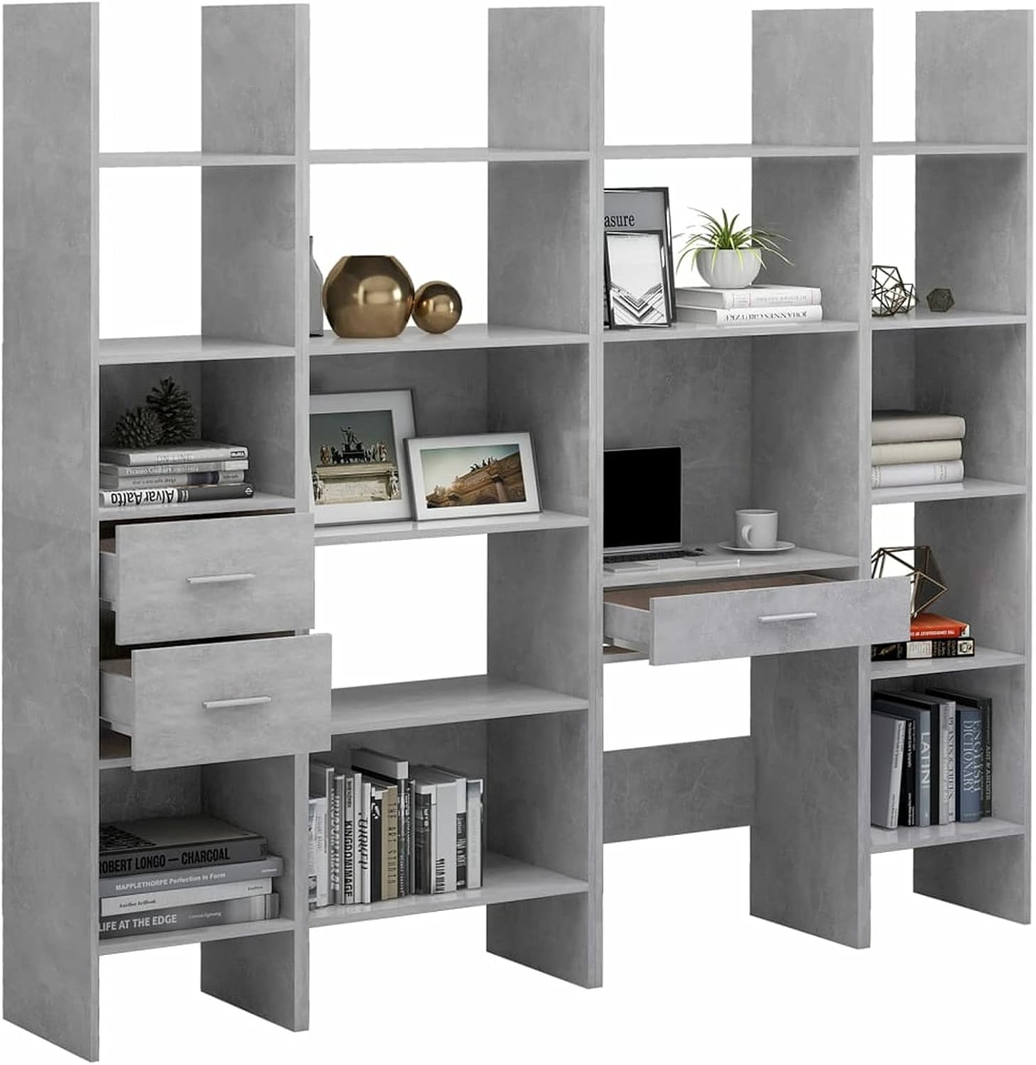 Tidyard 4 Piece Book Set with Storage Drawers and