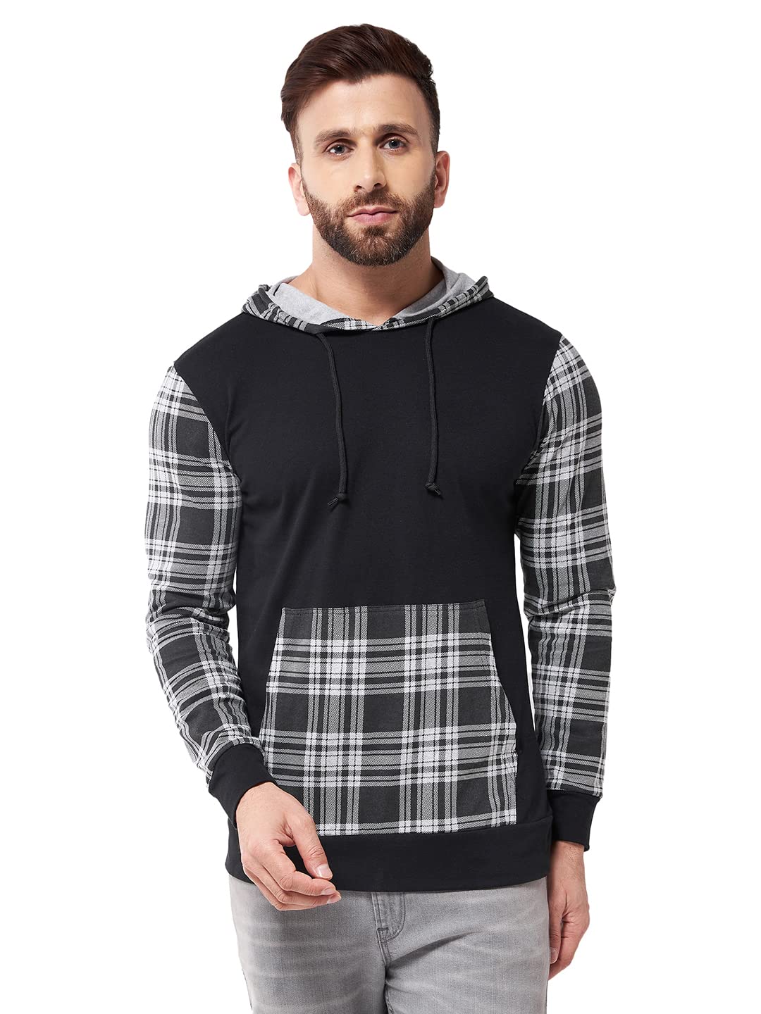 gritstones Men Hooded Block Printed Cotton T-Shirt-picture-15