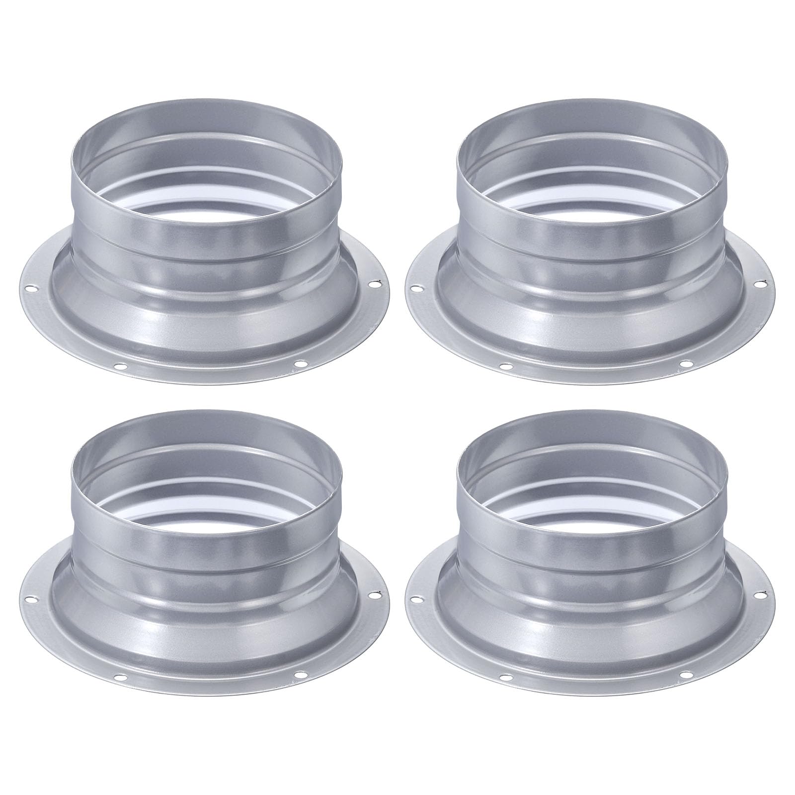 PATIKIL Duct Connector Flange, 4 Inch, 4 Pack Pipe Exhaust Flange