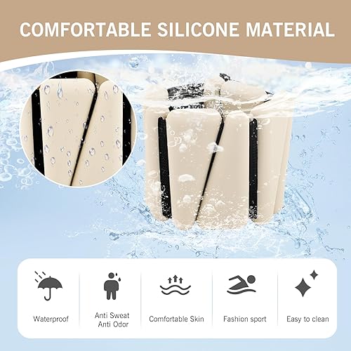 Miniatura 5 de Juego de 2 pesas ajustables para muñeca y tobillo (1 libra cada una), para mujeres y hombres, para correr, correr, caminar, yoga, danza, pilates,