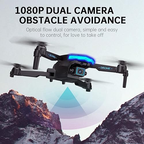 Miniatura 5 de Dron para adultos con un solo  doble 1080P HD FPV Drone control remoto Juguetes modo sin cabeza Dron inteligente para evitar obstáculos