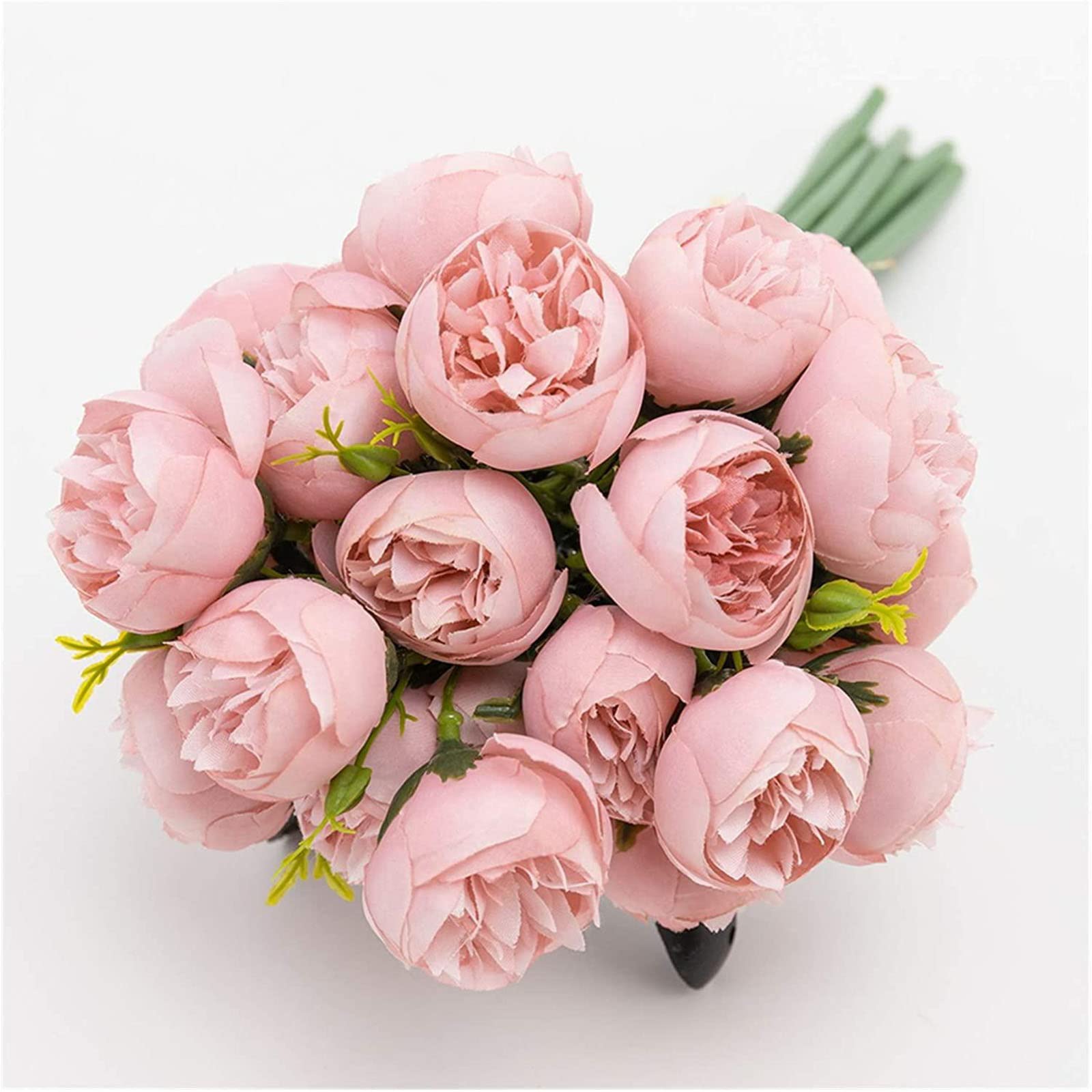XDLEDMKIZ Artificial Flowers Rose Plastic Flowers Silk Bouquet for Decoration Wedding Bride Holding Flowers 27 Head Faux Rose Fake Flowers