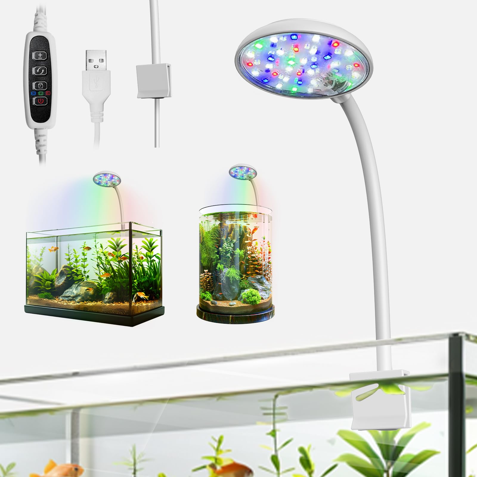 Amazon.co.jp: 水槽ライト小型 HimaDana led34個 7W小型水槽照明