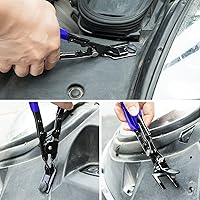 Vista 9 de 3 Pcs Auto Clip Pliers Fastener Remover Tool Car Clip Removal Tool Trim Rivet Removal Pry Tool Repair Kit with Storage Bag for Automotive Door Panel
