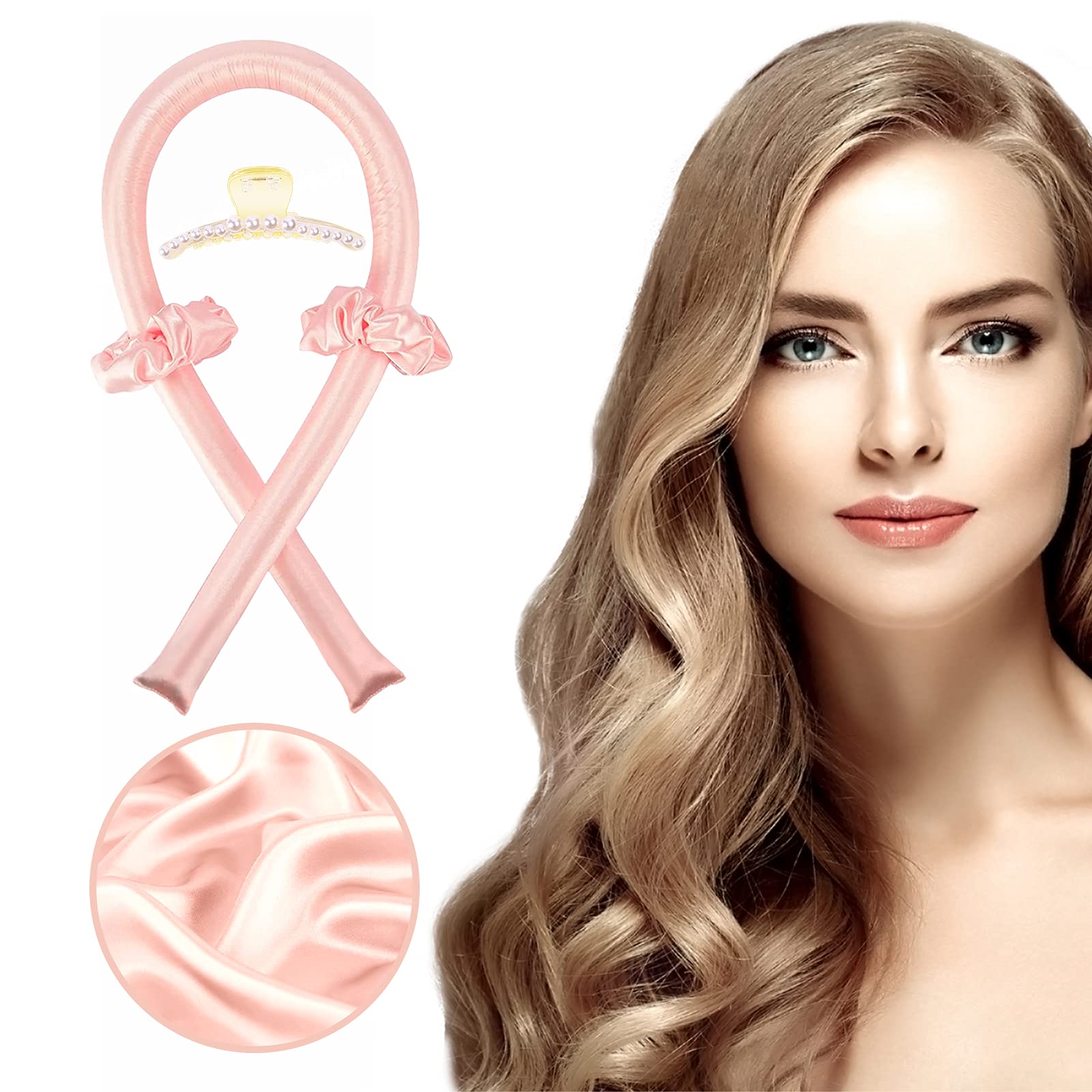 Heatless Curling Rod Headband, VICIVIYA Upgrade 100% Mulberry Silk Curling  Ribbon for Hair, Soft Heatless Hair Curling Ribbon, Hair Styling Heatless