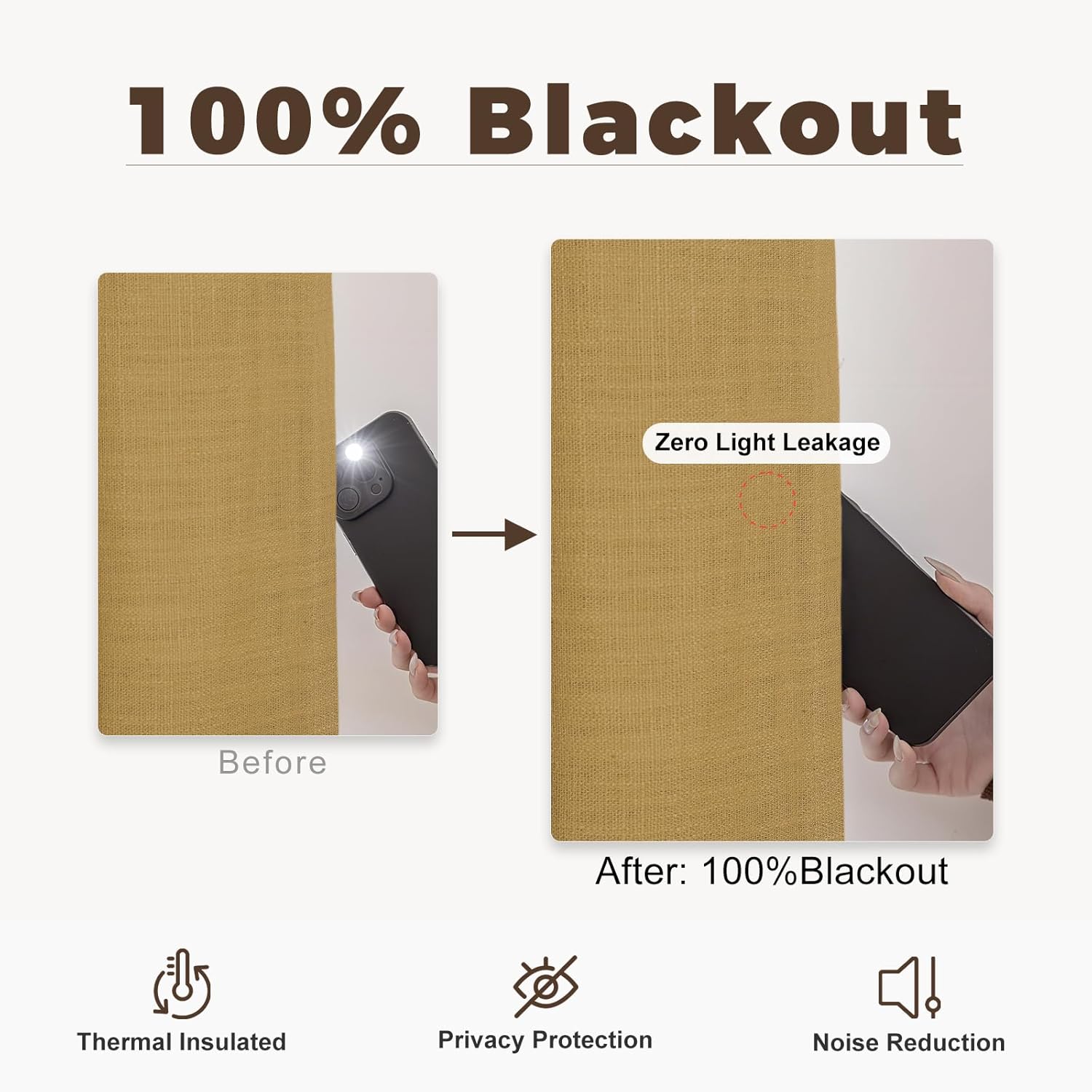 TWOPAGES Back Tab Thermal Insulated Blackout Curtain, Energy Efficient Pinch Pleated Room Darkening Curtain Drape for Living Room Bedroom, 40 x 72 Inch, 1 Panel, Mustard Yellow