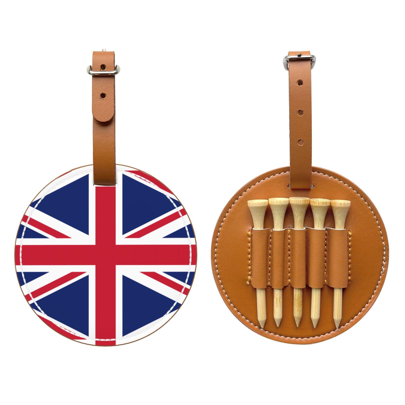 WXXWXD British flag Printed Golf Tee Storage Bag - Portable Storage, Easily Organize Tees