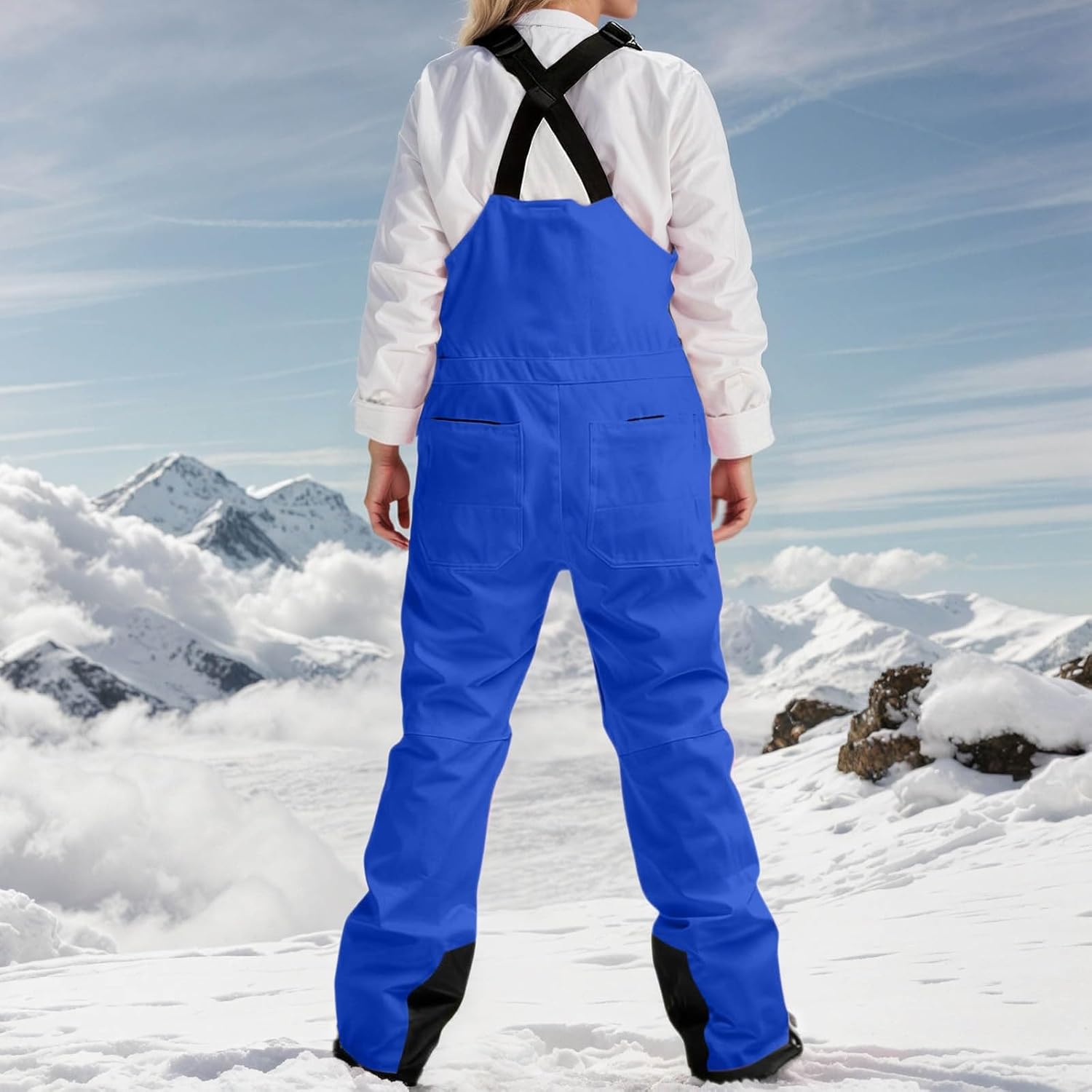 Ski Bib Snowsuit For Women Waterproof Insulated Ski Suspenders Pants Winter Snow Season Outdoor Warm Skiing Jumpsuit