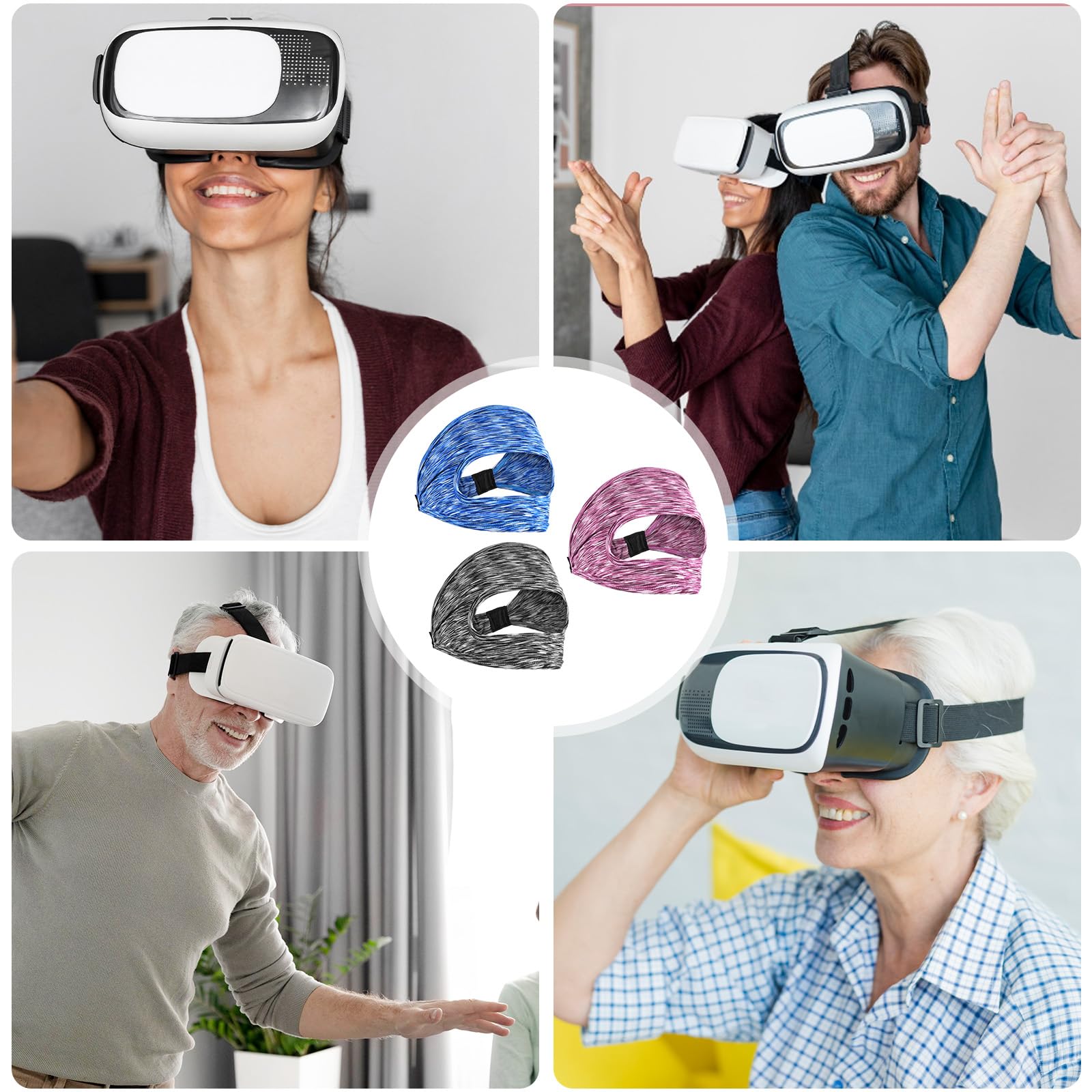 JIEYAO VR osłona przeciwpotowa, regulowana opaska VR, oddychająca maska