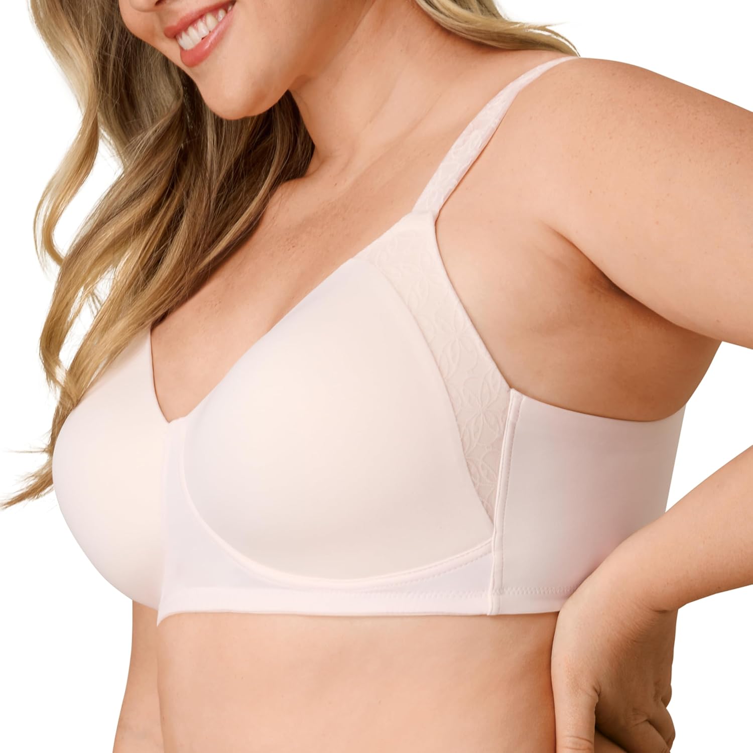 Playtex Womens Wireless Bra, Plus-Size T-Shirt Bras Available, Full Coverage, Moisture-Wicking, 4750 - Image 3