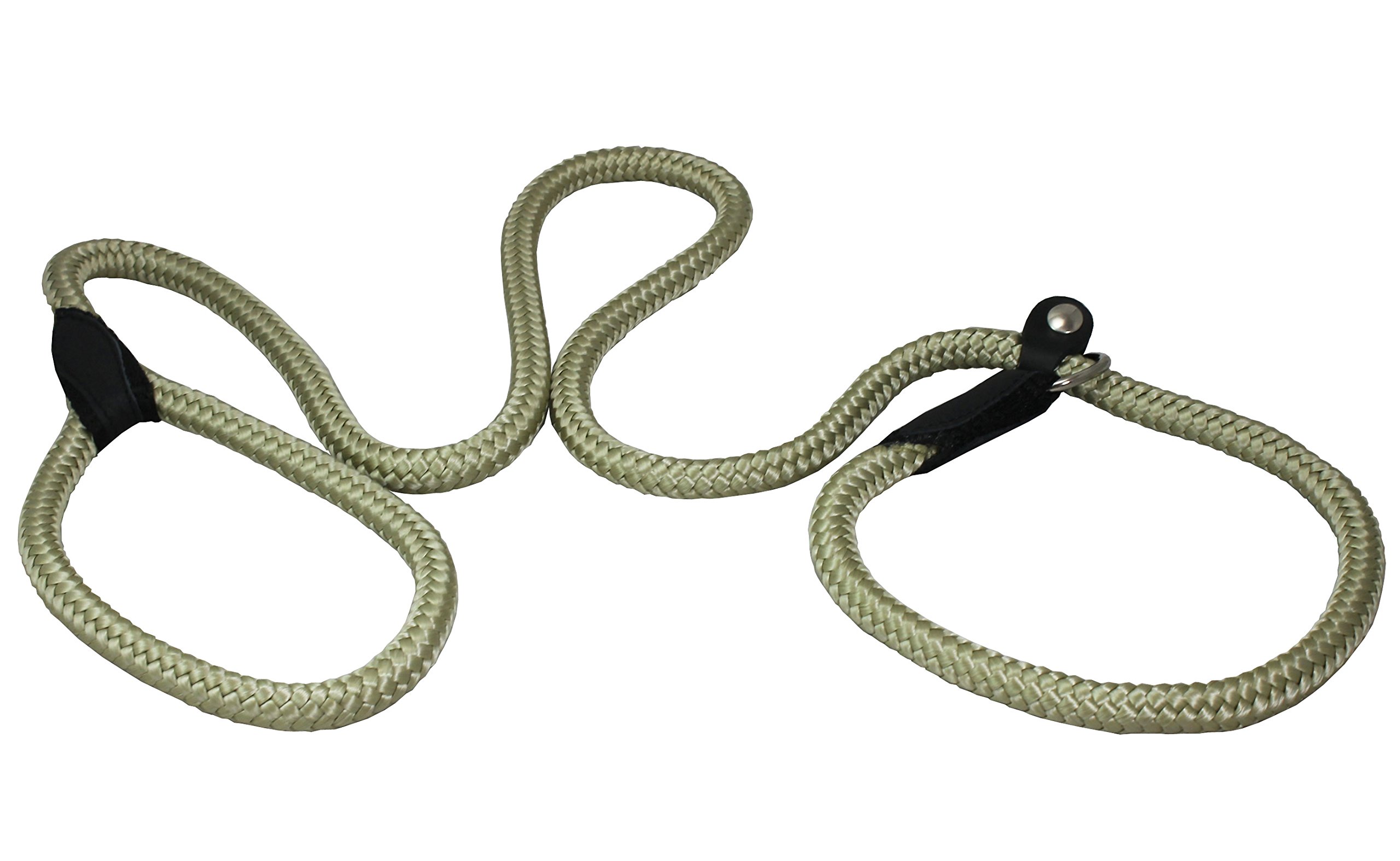Laisse réglable en nylon anti-traction 1,8m beige pour chien XL robuste