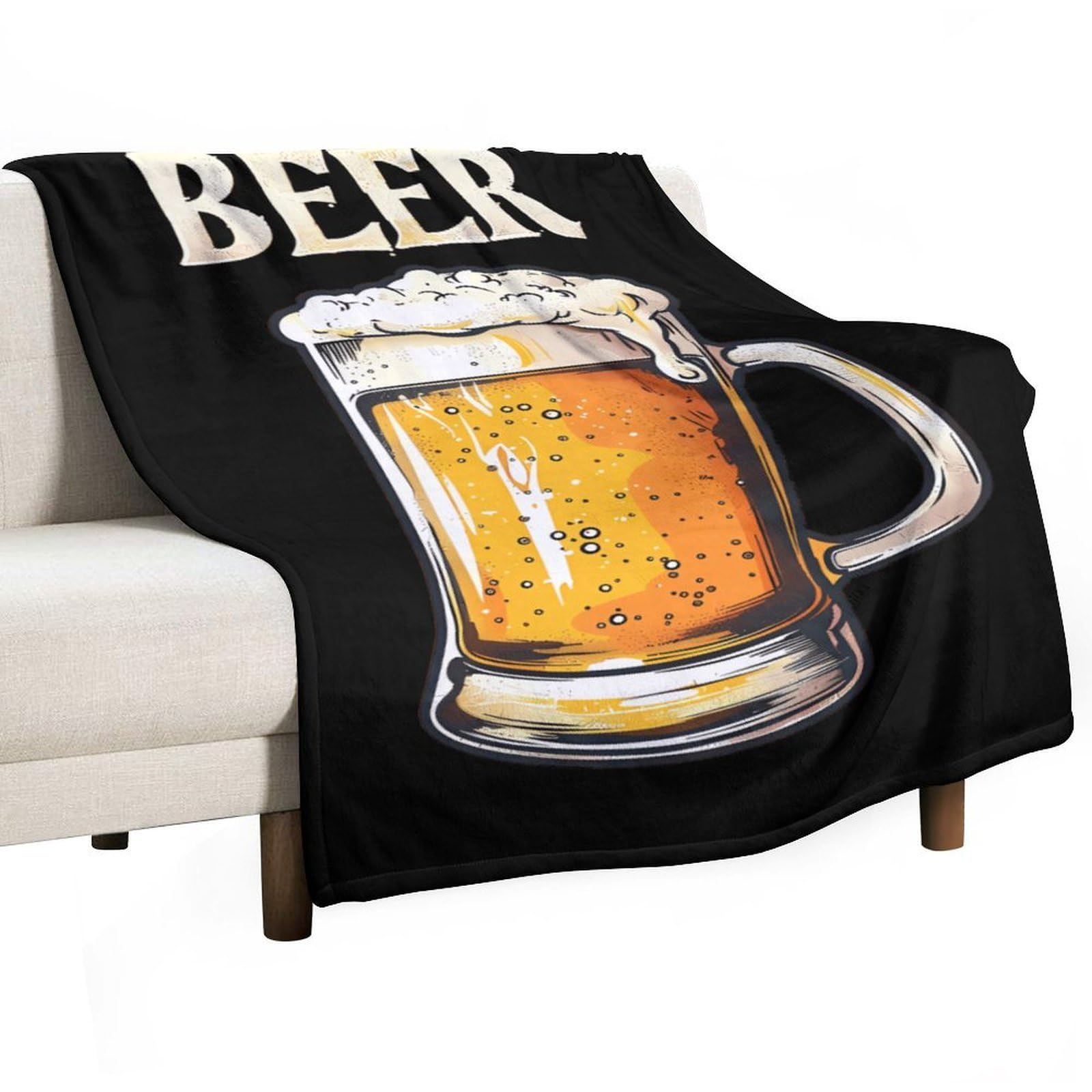 CGSBNGHA Beer Flannel Fleece Blanket Lightweight Soft Throw Blankets for Sofa Couch Bed Chair