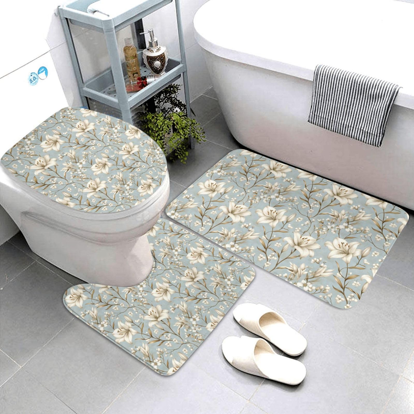 Tapis de salle de bain lavable Lily A pour une ambiance spa