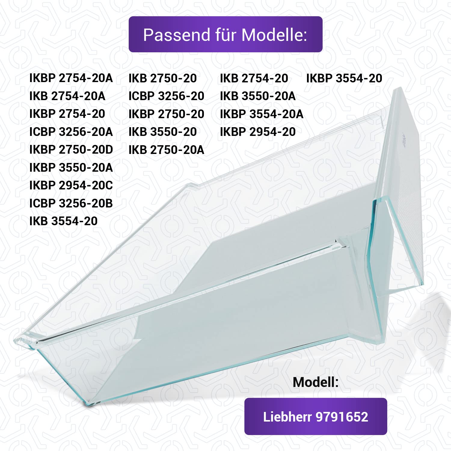 Schublade Ersatz für Liebherr 9791652 Schublade 405x88x283mm Kühlschrank Schublade/Gemüsefach Kühlschrank für Kühl Gefrierkombination