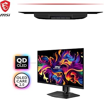 MSI MAG 321UPX QD-OLED 31.5 Inch 4K UHD Flat Gaming Monitor - 3840