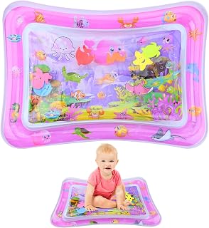 Tummy Time Water Mat Sensory Toys for Baby Inflatable Baby Water Play Mat for Floor Baby Water Mat Tummy Time Mat Baby Playmat Sensory Toy for Baby Early Development Activity Pad for Infants Toddlers