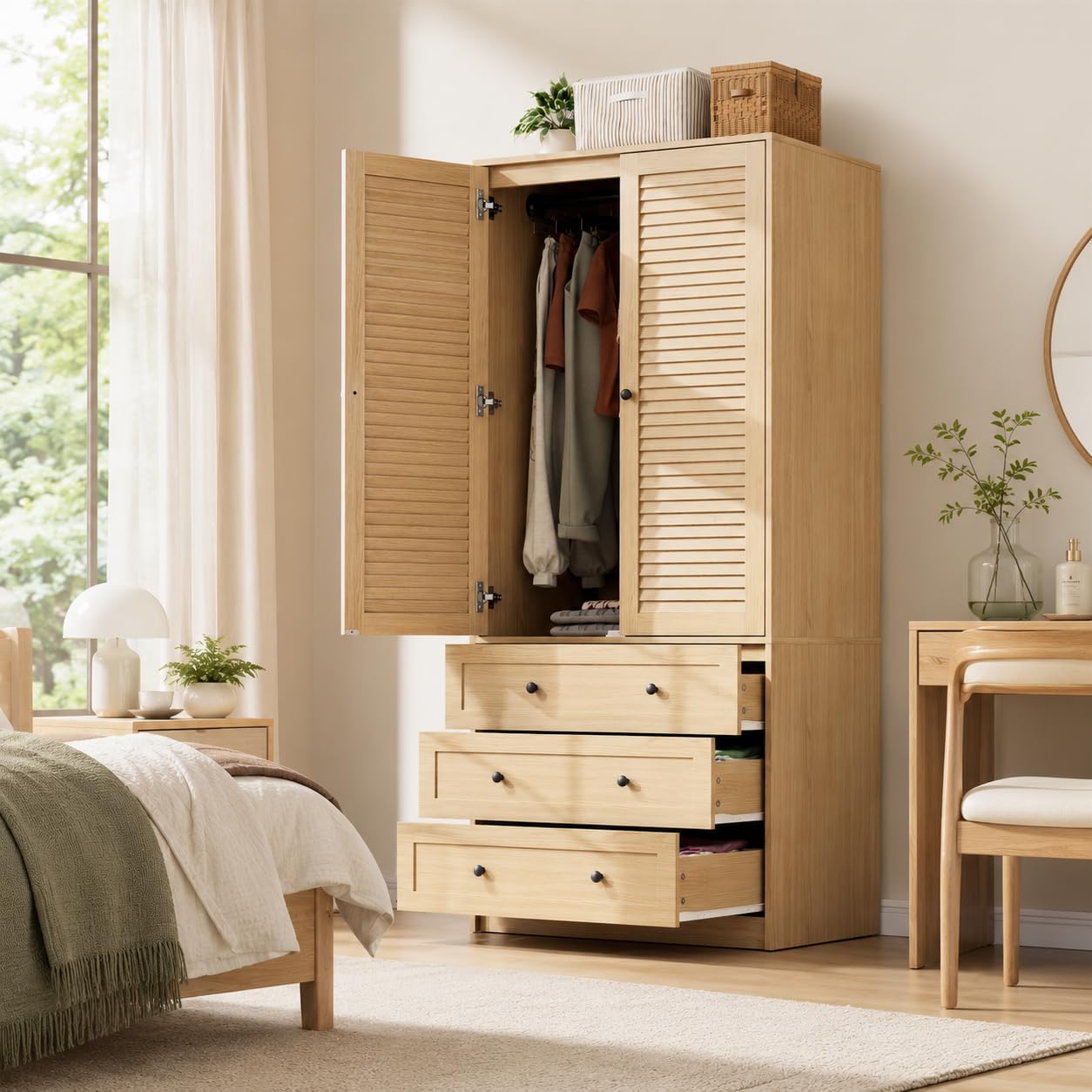 View 1 of **only the drawers*** Garvee Wardrobe Armoire Closet