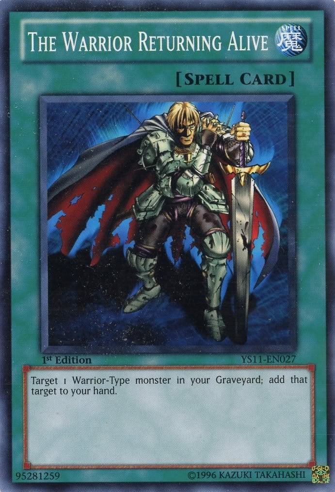 Amazon.com: Yu-Gi-Oh! - The Warrior Returning Alive (YS11-EN027) - Starter  Deck: Dawn of The Xyz - 1st Edition