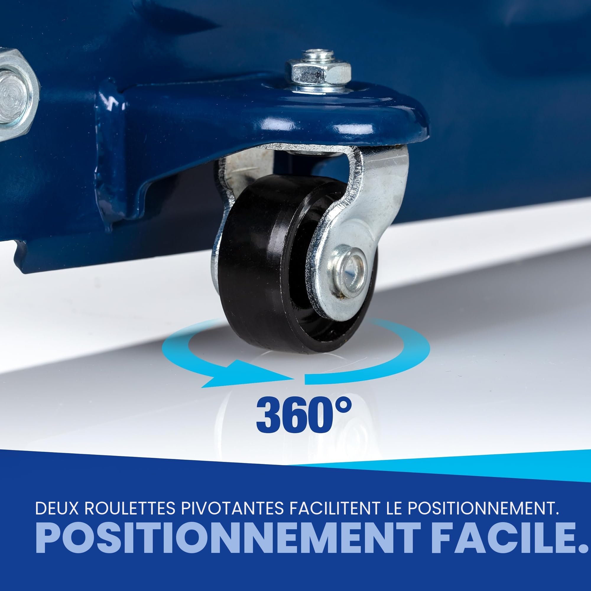 NTG Cric hydraulique Cric de manœuvre 2to 2000kg 130-330 mm Voiture Atelier Changement de pneus | pour la Maison et l'atelier | Roulable et dirigeable