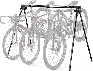 CXWXC 3 Bikes Stand Rack - Portable Bike Storage Parking Racks Indoor/Outdoor -Saddle Nose Bicycle Stand for Parking Mountain Road Hybrid Bike