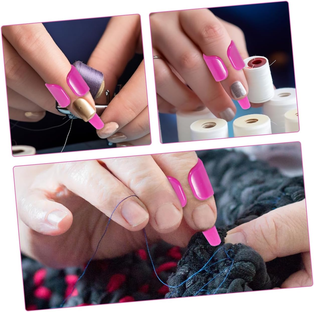 Artibetter 16pcs Plastic Finger Thread Controller for Easy Stitching and Ironing Sewing Tool for Sewing Enthusiasts
