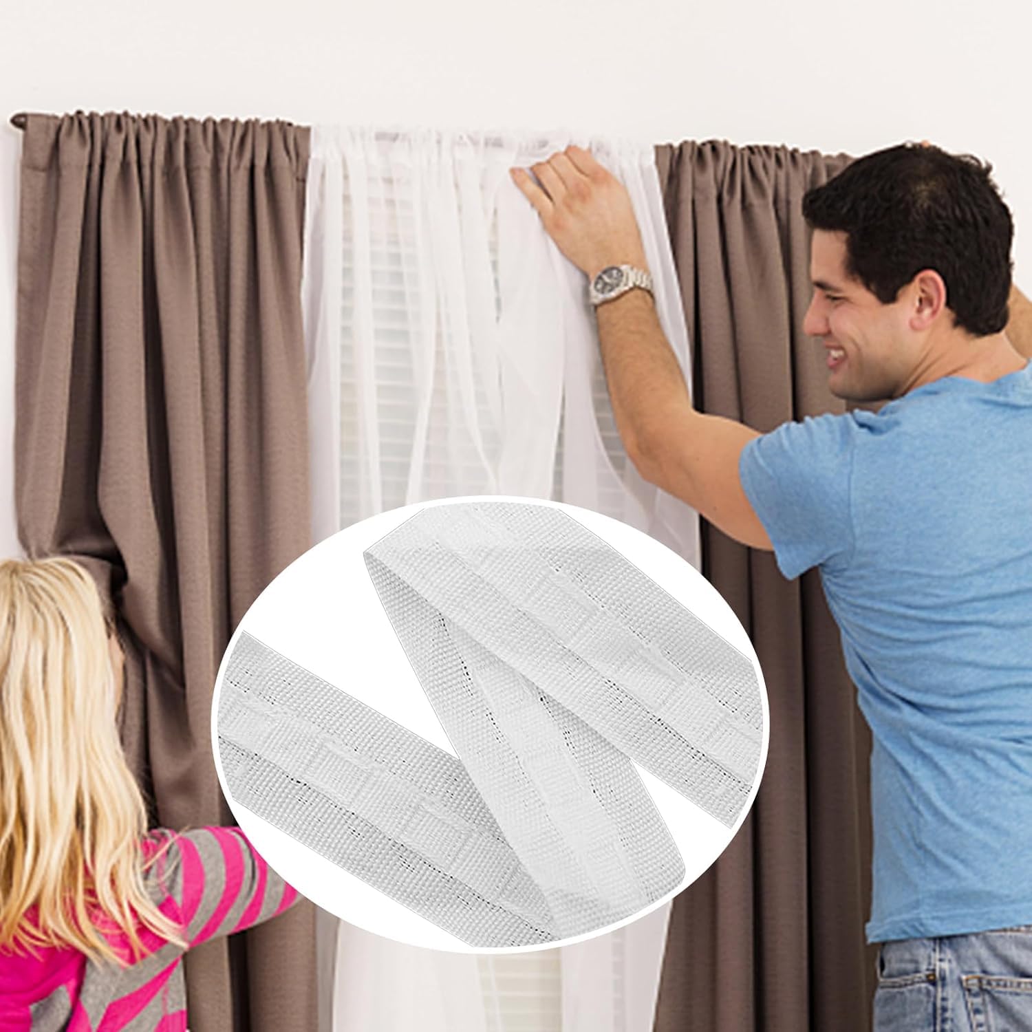 Bande De Rideau Avec Crochets à Nos Rideaux Personnalisés. Parfait