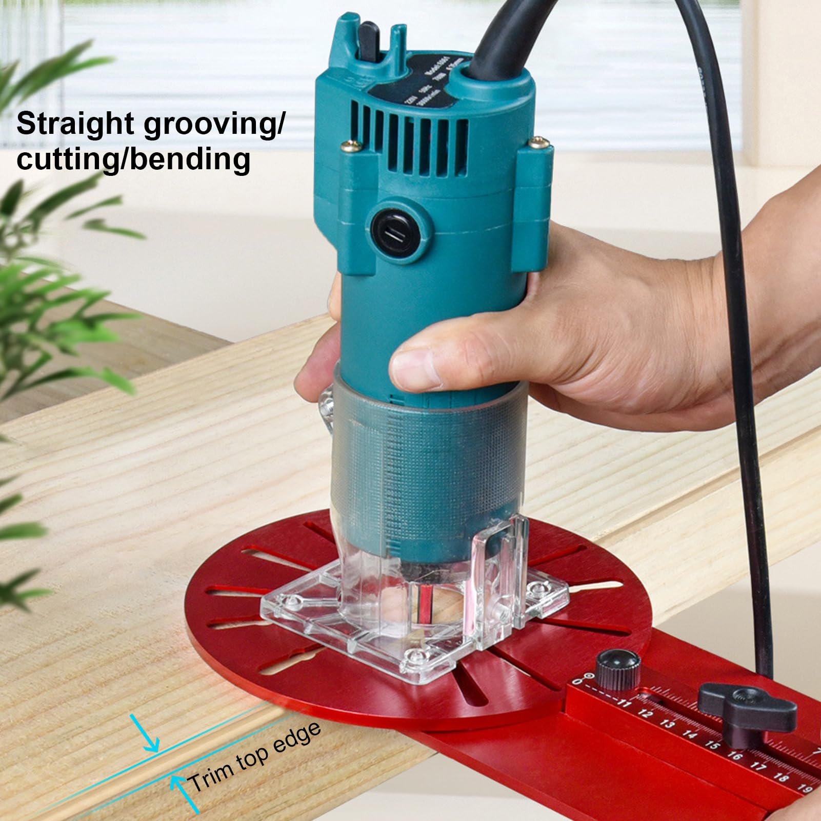 Famina del Router in Lega di Alluminio Aggiornato, 3 in 1 Jig di Falegnameria per MDF, Sottile Lavorazione del Legno, Gigo dell'hardware del Mobile, Schede Decorative con Prestazioni Stabili e