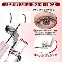 Vista 3 de FADVAN Kit de unión y sellado de pestañas, pegamento impermeable para pestañas con sello transparente, 0.4 onzas líquidas, agarre súper fuerte 48-72