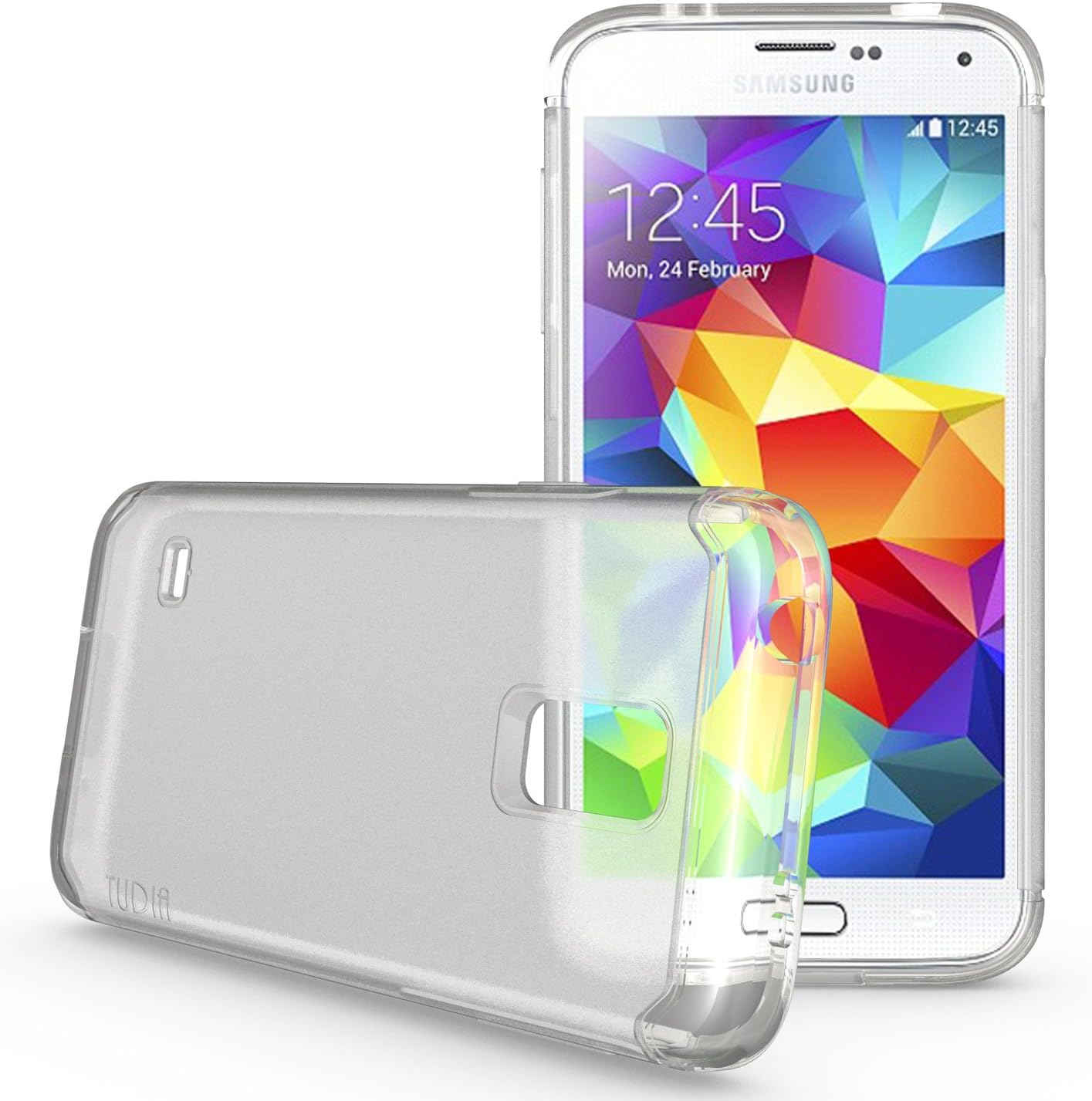 TUDIA LITE TPU Bumper Protective Case for Samsung Galaxy S5 Mini ** for S5 Mini Version ONLY ** (Clear)