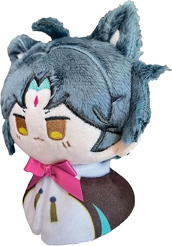 Miniatura 9 de Genshin Impact Plush Toys Venti Zhongli Kazuha Xiao, llavero figura de anime, regalo de peluche suave para los fanáticos del juego (Arataki Itto)