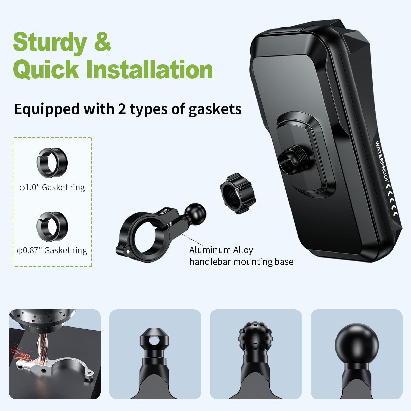 Motorfiets Telefoon Houder voor BMW S1000RR 2019-2022,Waterdichte Anti Vibratie Afneembare Telefoon Houder Motorfiets Accessoires,type 1