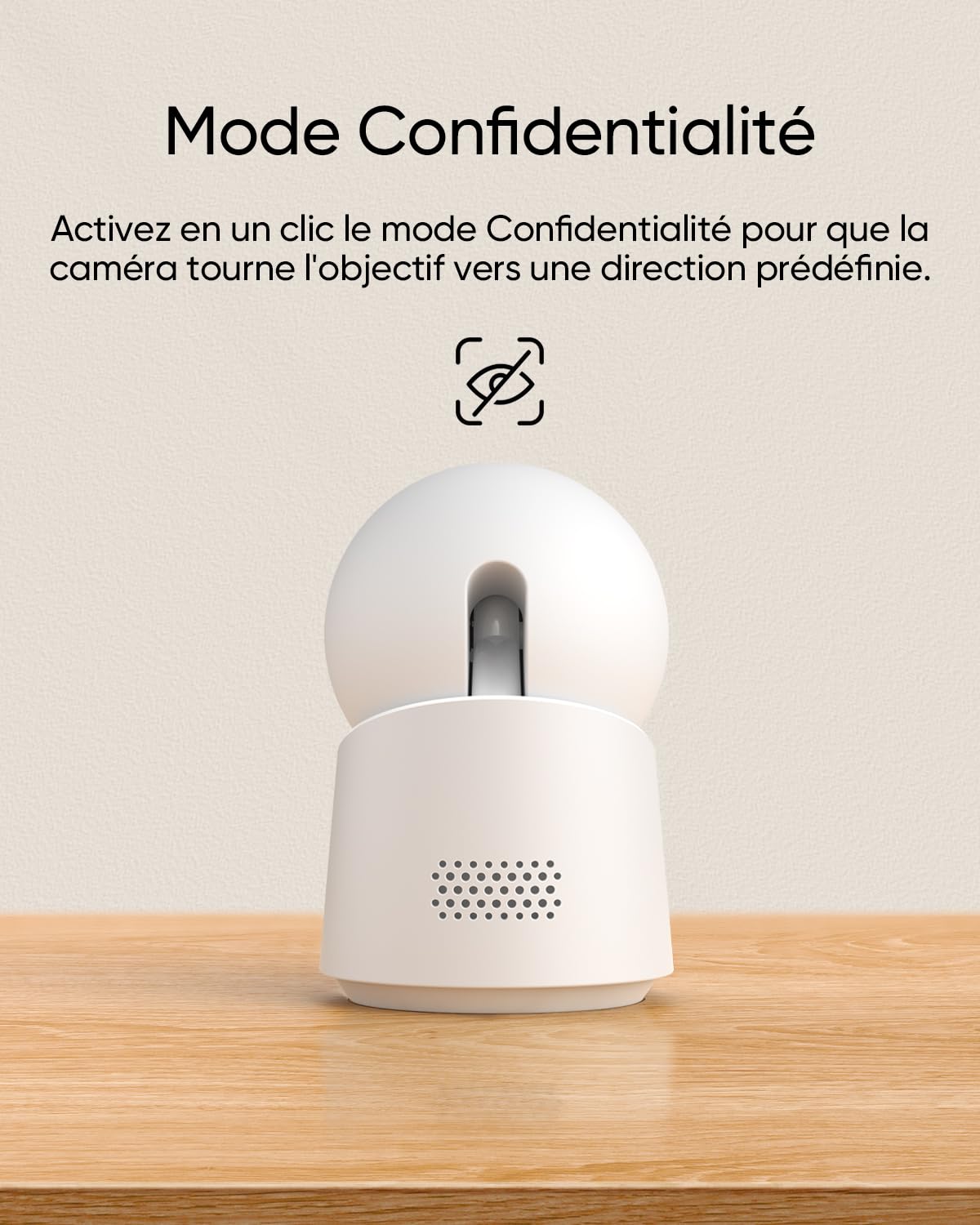 eufy Security Caméra intérieure C220, caméra de Surveillance avec résolution 2K, Rotation 360° et Inclinaison, caméra de Surveillance intérieure Filaire avec Wi-FI, détection des Humains par IA