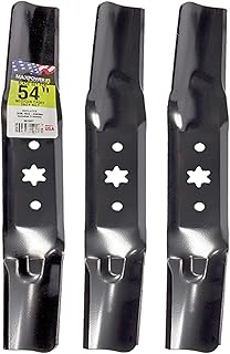 MaxPower 561557 (3) Blade Set for 54" Cut MTD, Cub Cadet, and Troy-Bilt Replaces OEM # 942-05056A, 742-05056, and 742-05056A