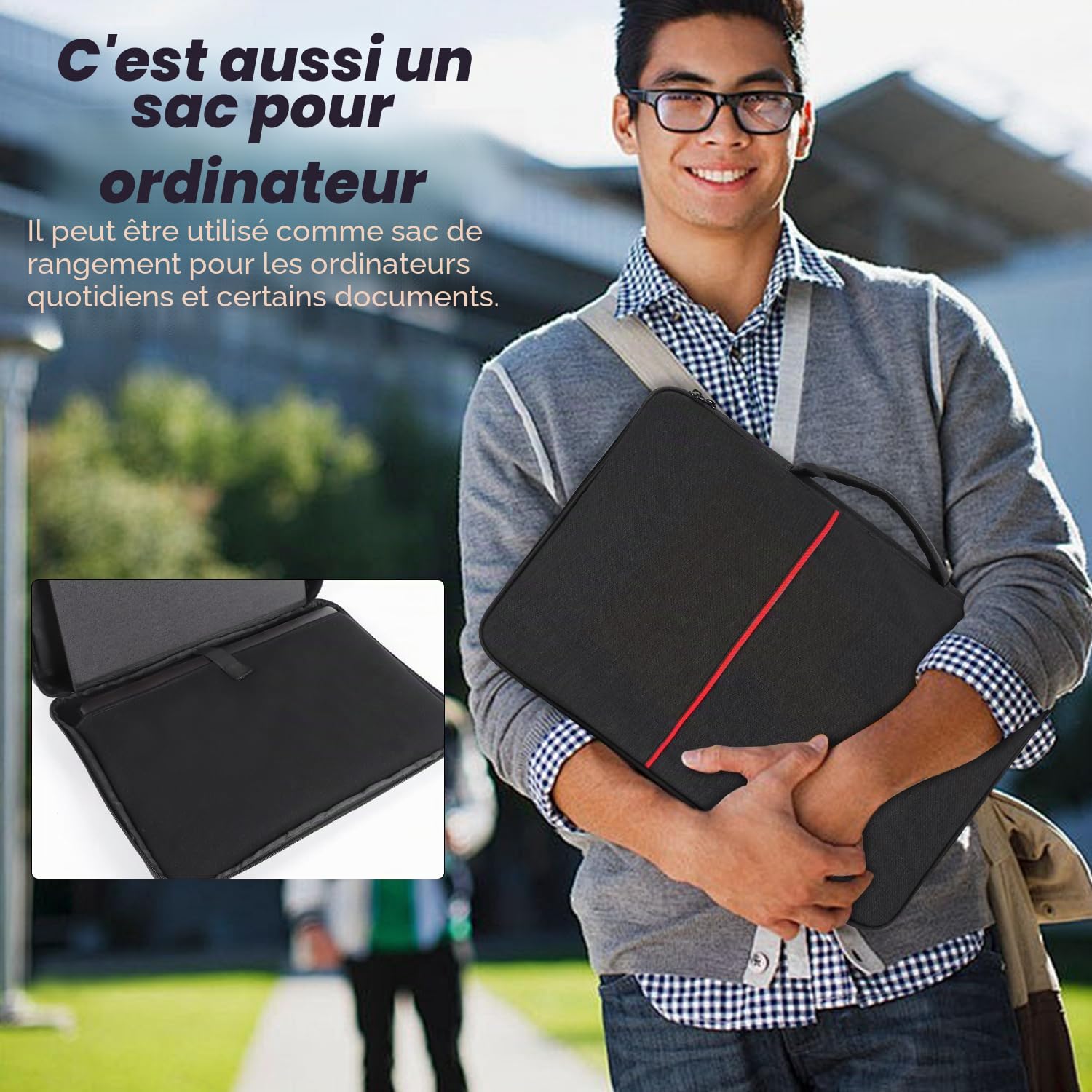 Pare-Soleil Pliable pour Ordinateur Portable - pour Le Travail à l'extérieur - 38,1 à 40,6 cm (Brevet en Attente)
