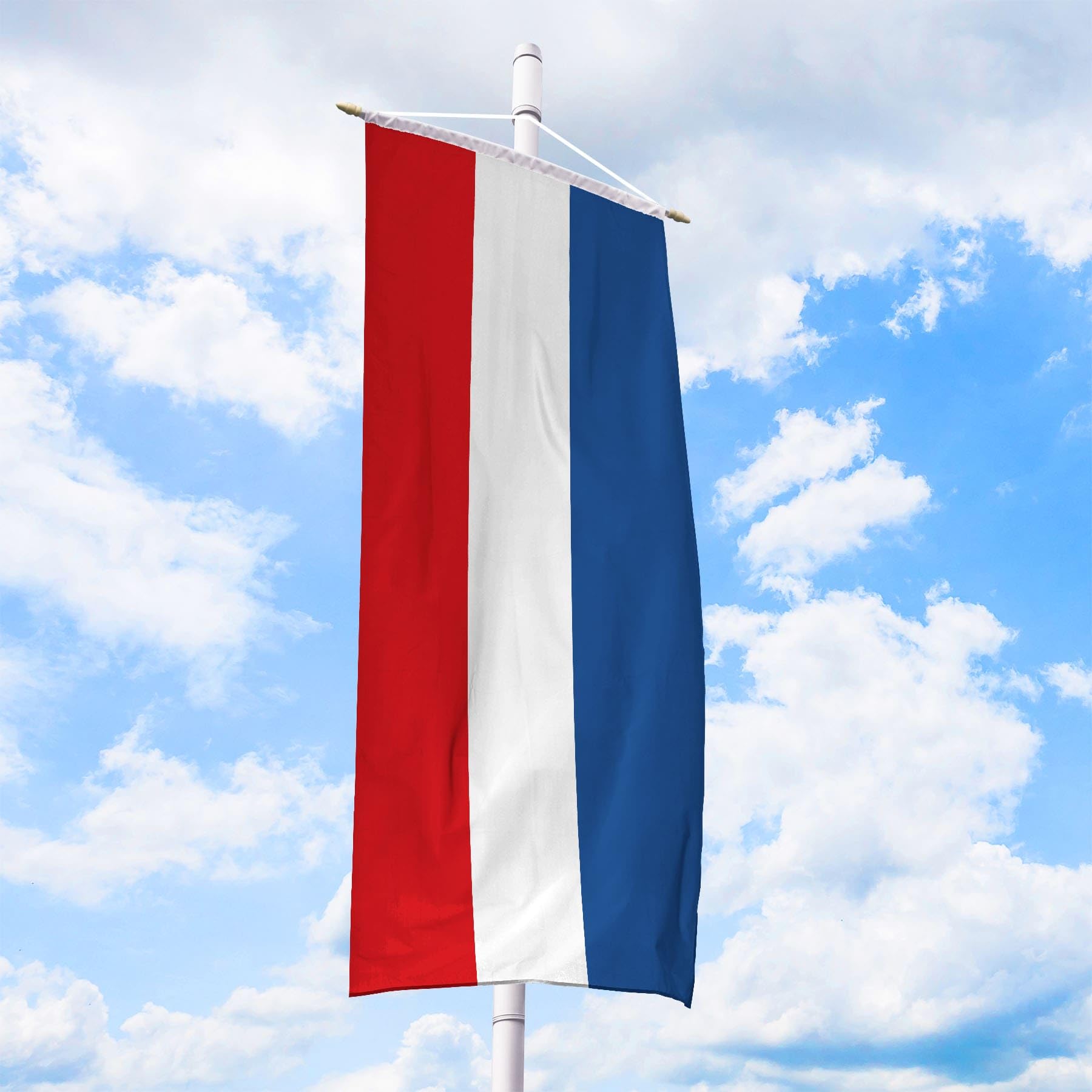 Niederlande Flagge 150 x 400 cm - für Fahnenmast, Niederlandfahne aus reißfestem Fahnen-Polyester-Stoff, Bannerfahne wetterfest und UV-beständig