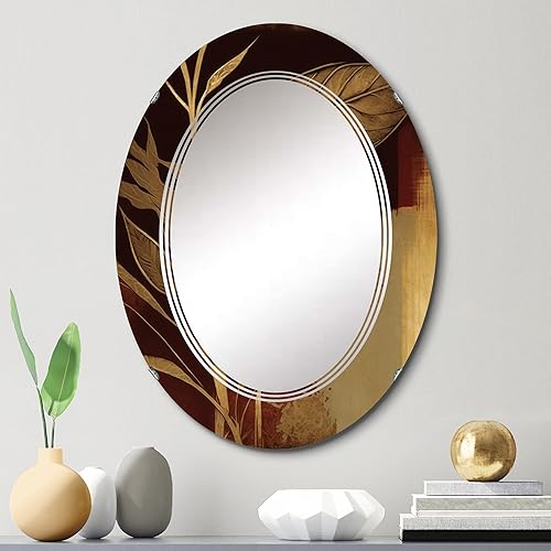 Miniatura 10 de DesignQ Terra Cotta - Espejo de tocador con hojas de chocolate en V, espejo de baño, espejos de pared para sala de estar, dormitorio, espejo