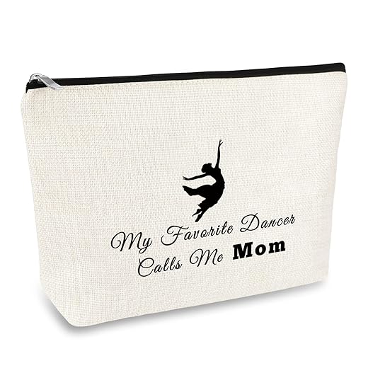 Dance Mom Gifts Cosmetic Bag Dance Teacher Gift Dancer Gift for Women Makeup Bag Ballet Mom Gift Dance Teacher Thank You Gifts Dancing School Gifts Thanksgiving Christmas Gift for Dance Mom Teacher