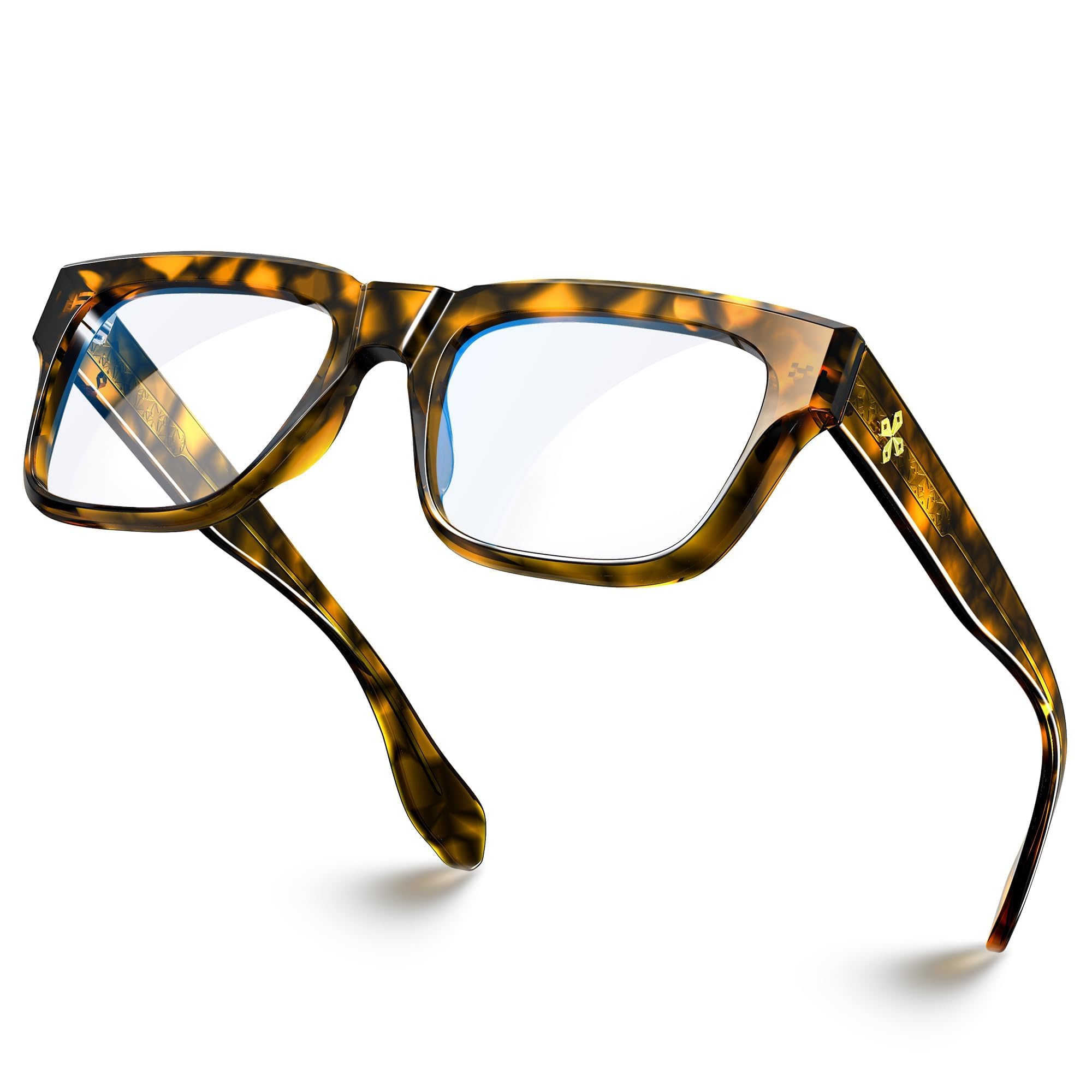 VISOONE TR90 Square Blue Light Blocking Glasses Fashion Computer Eyewear for Women and Men RANDI